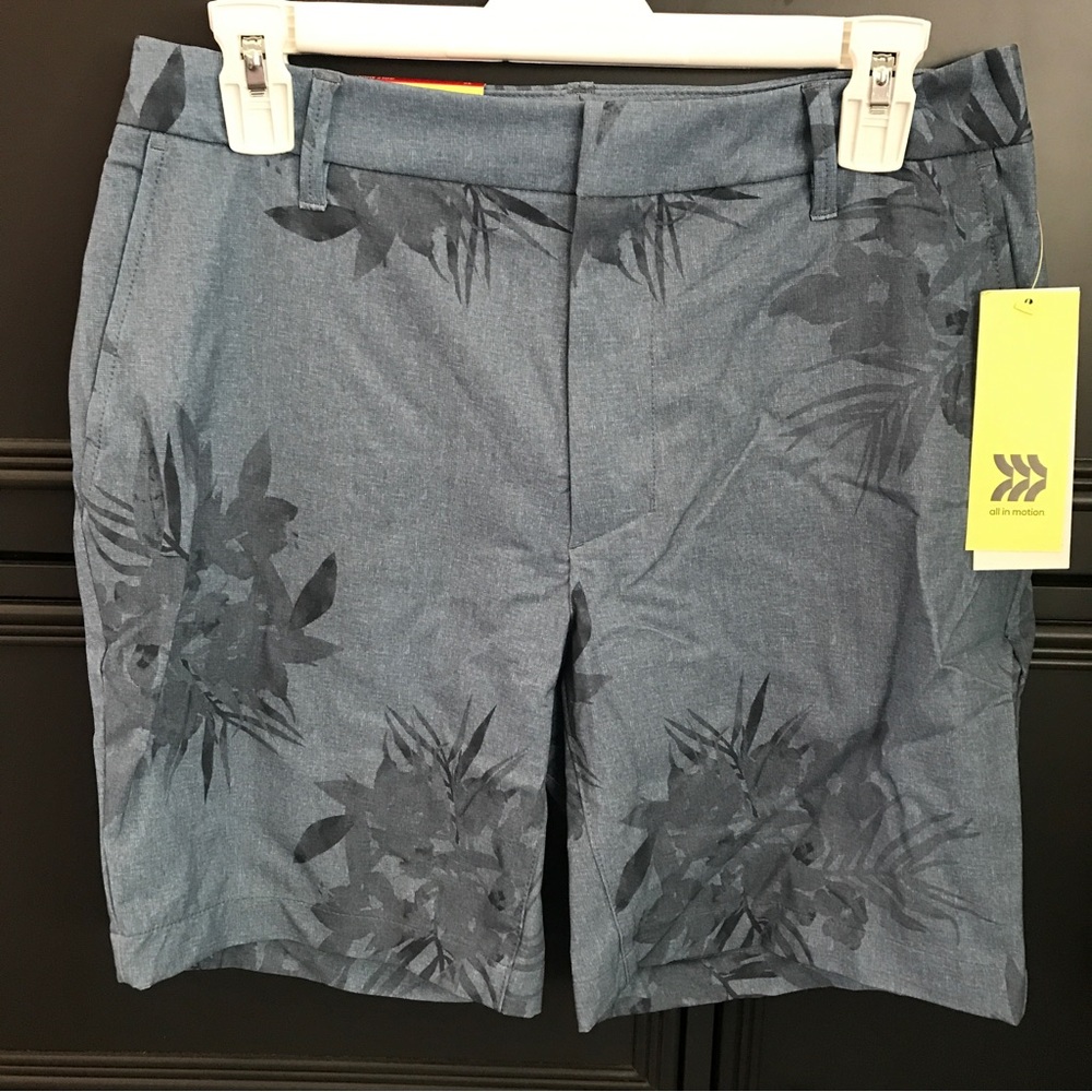 Mens Golf Shorts Tropical navy Moisture Wicking Athleisure  NWT